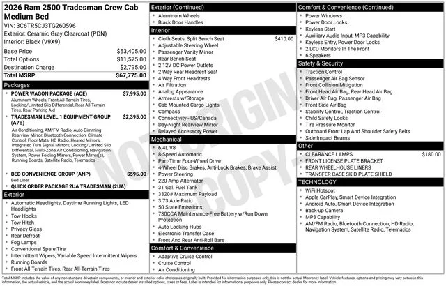 New 2026 Ceramic Gray Clearcoat RAM Tradesman image 18