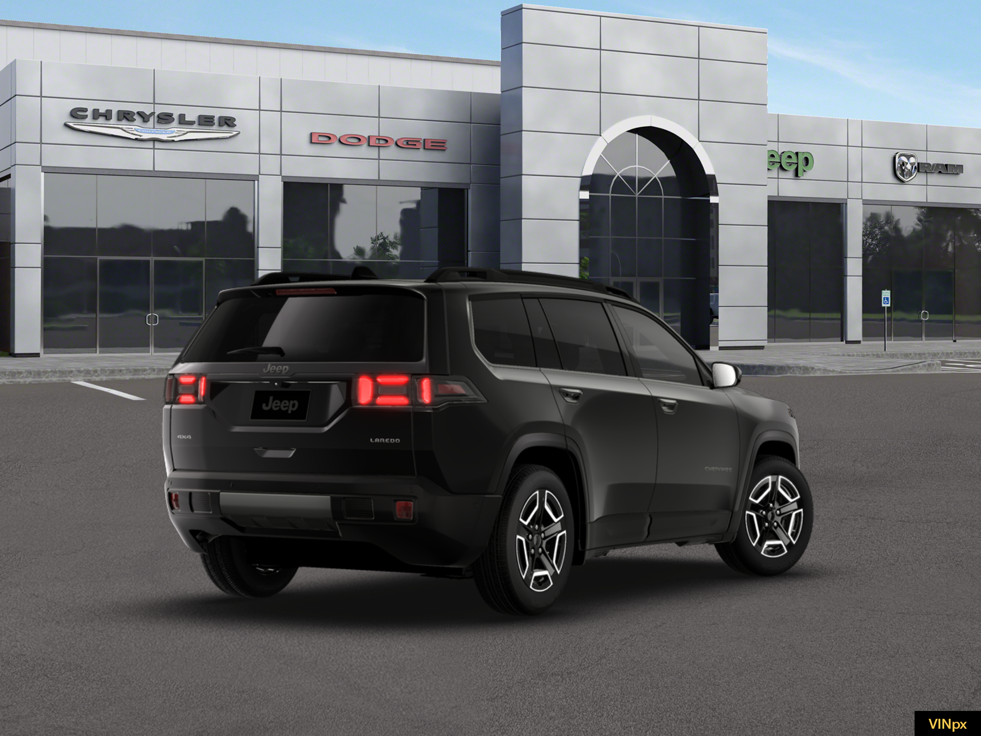 New 2026 Diamond Black Crystal Pearl-Coat Exterior Paint Jeep  image 7