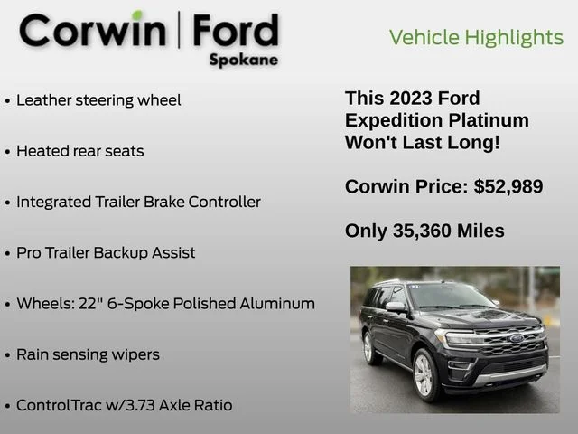 Certified Used 2023 Black Metallic Ford Platinum image 19