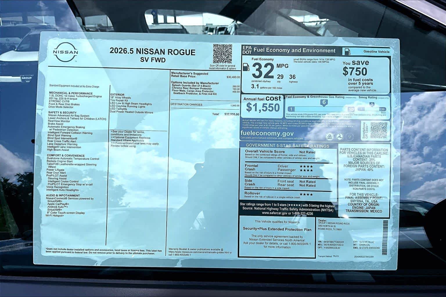 New 2026 Gun Metallic Nissan SV image 19