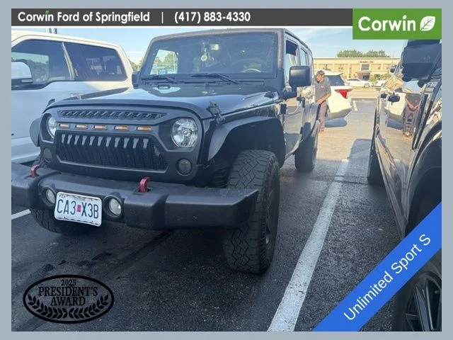 Used 2018 Black Clearcoat Jeep Unlimited Sport image 1