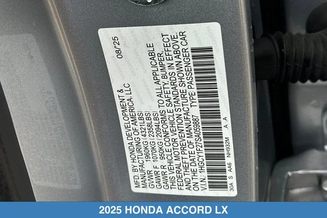 2025 Honda Accord LX - Photo 30