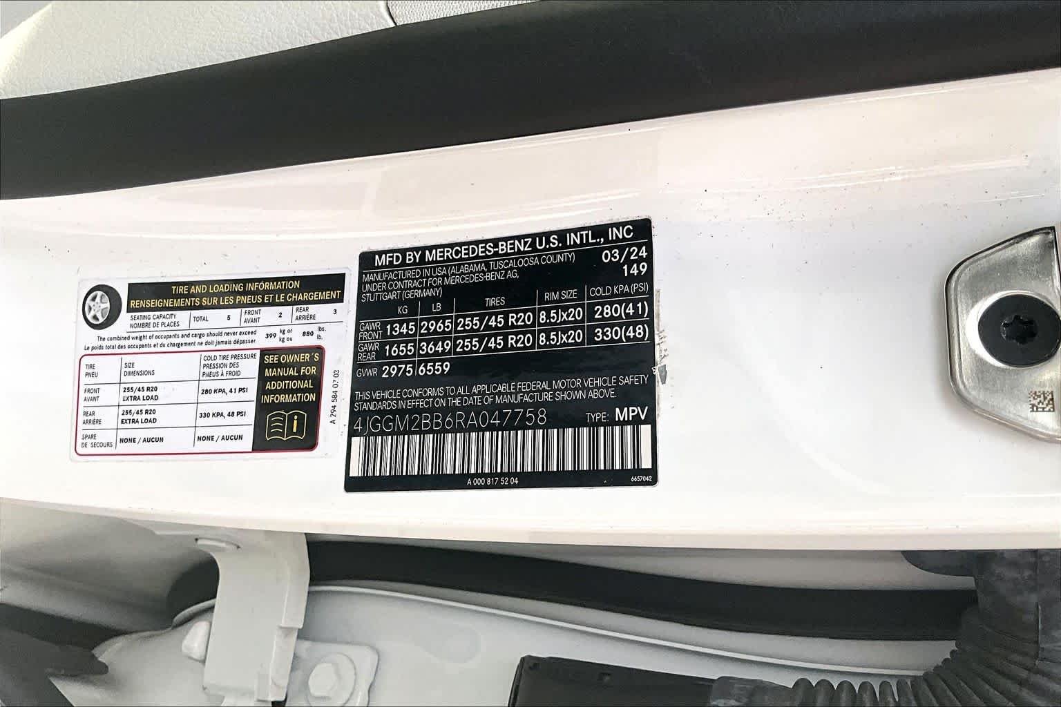 Certified Used 2024 Polar White Mercedes-Benz EQE 350+ image 33