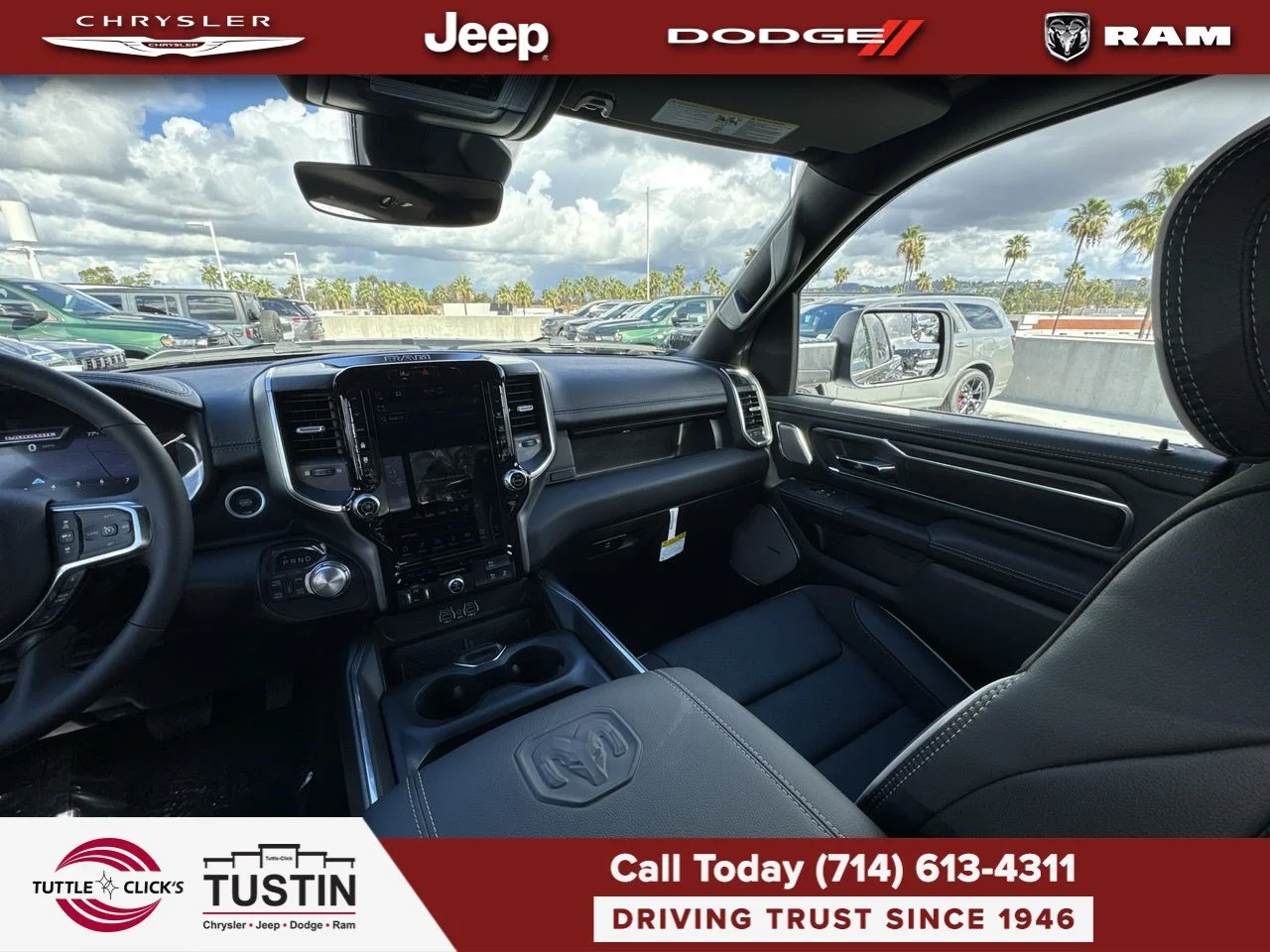 New 2027 Diamond Black Crystal Pearl-Coat Exterior Paint RAM Laramie image 3