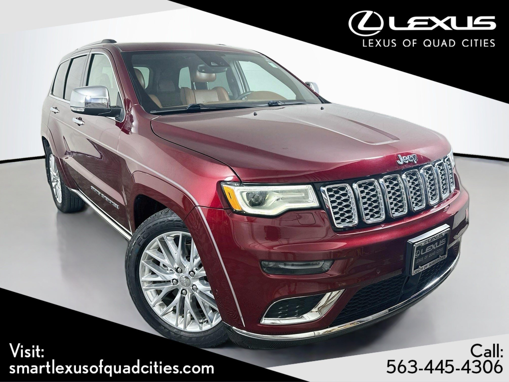 Used 2017 Velvet Red Pearlcoat Jeep Summit image 1