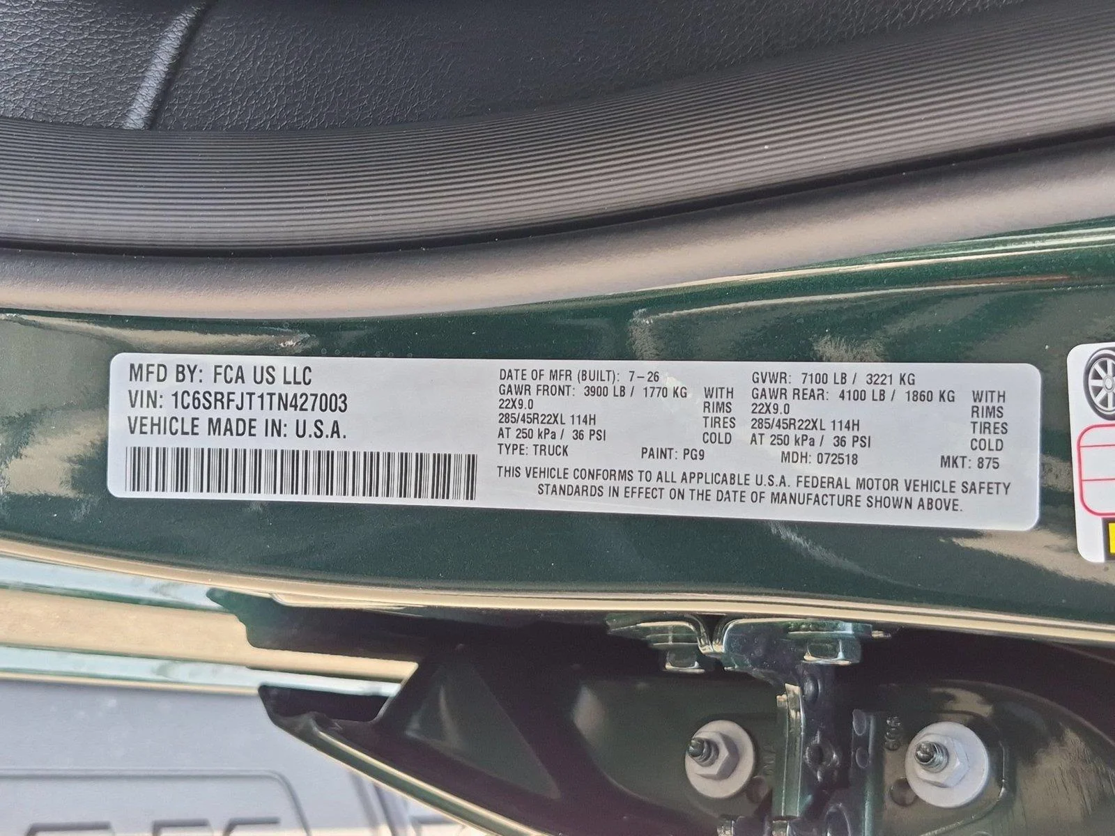 New 2026 Serrano-Green Metallic Exterior Paint RAM Laramie image 39