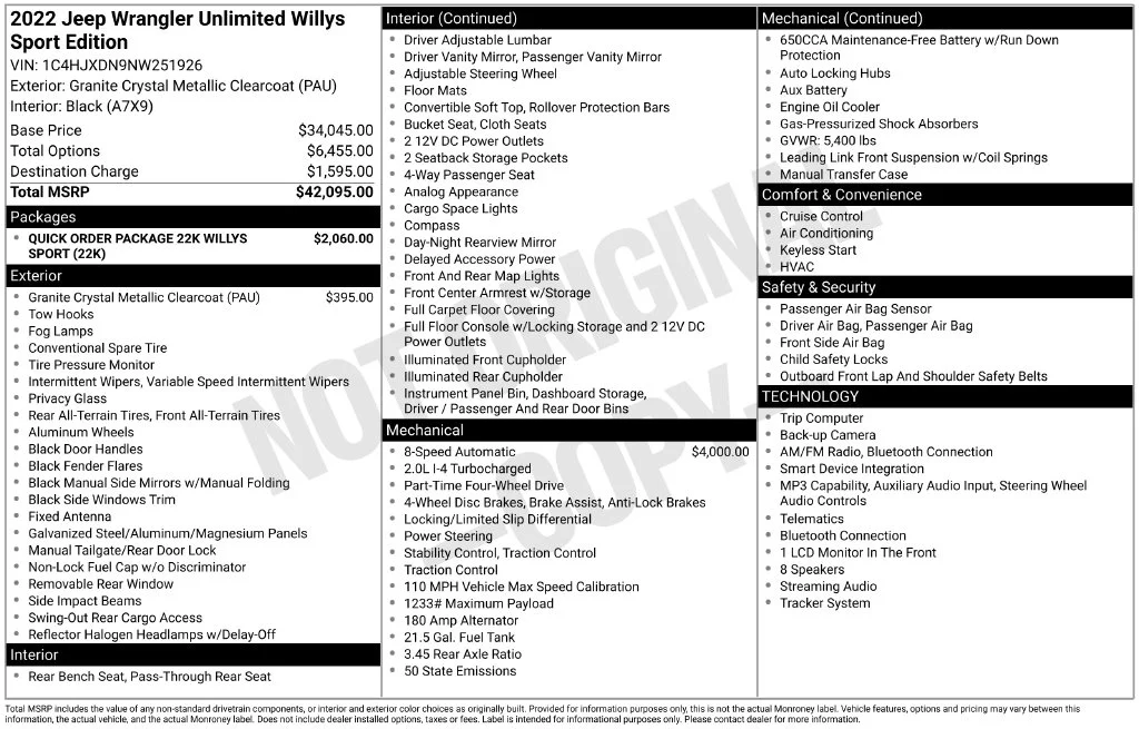 Used 2022 Gray Jeep Unlimited Willys image 4