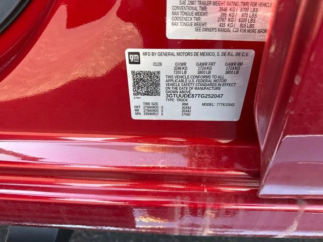 New 2026 Volcanic Red Tintcoat GMC SLT image 32