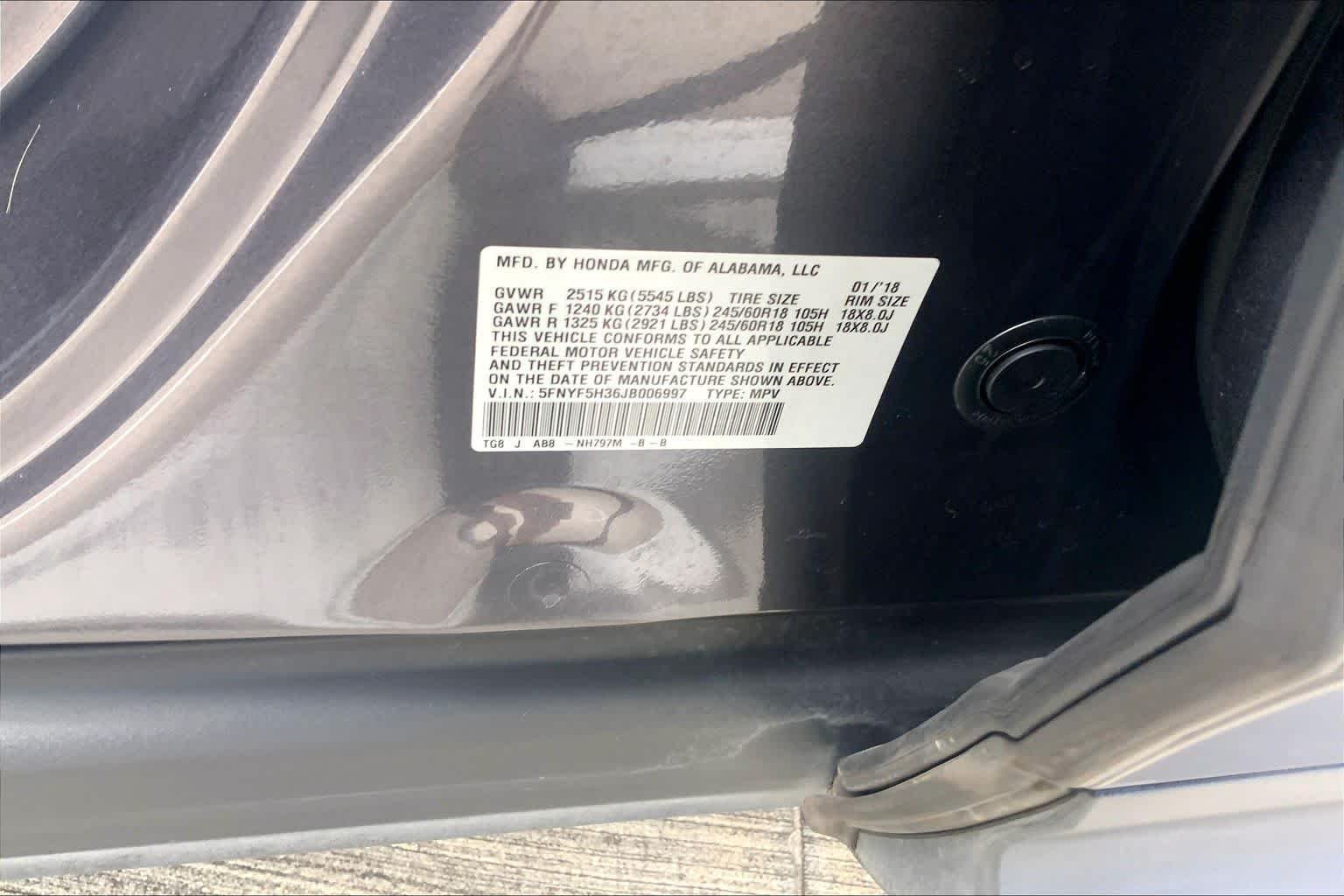 Used 2018 Modern Steel Metallic Honda EX image 31