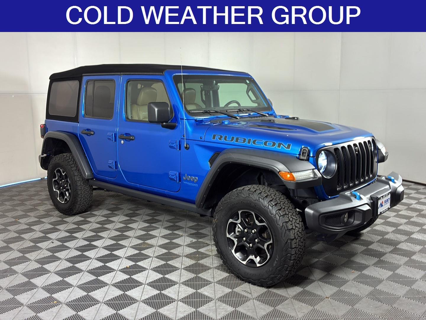 Used 2021 Hydro Blue Pearlcoat Jeep Unlimited Rubicon image 2