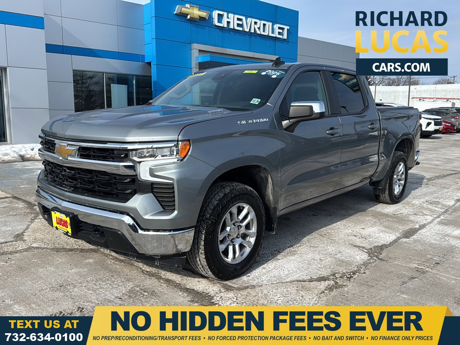 Sterling Gray Metallic 2025 Chevrolet Silverado 1500 LT Crew Cab 4WD Pickup Truck Four-Wheel Drive