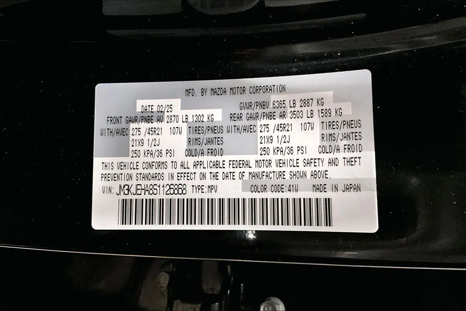 Used 2025 Jet Black Mica Mazda Premium Plus Package image 34