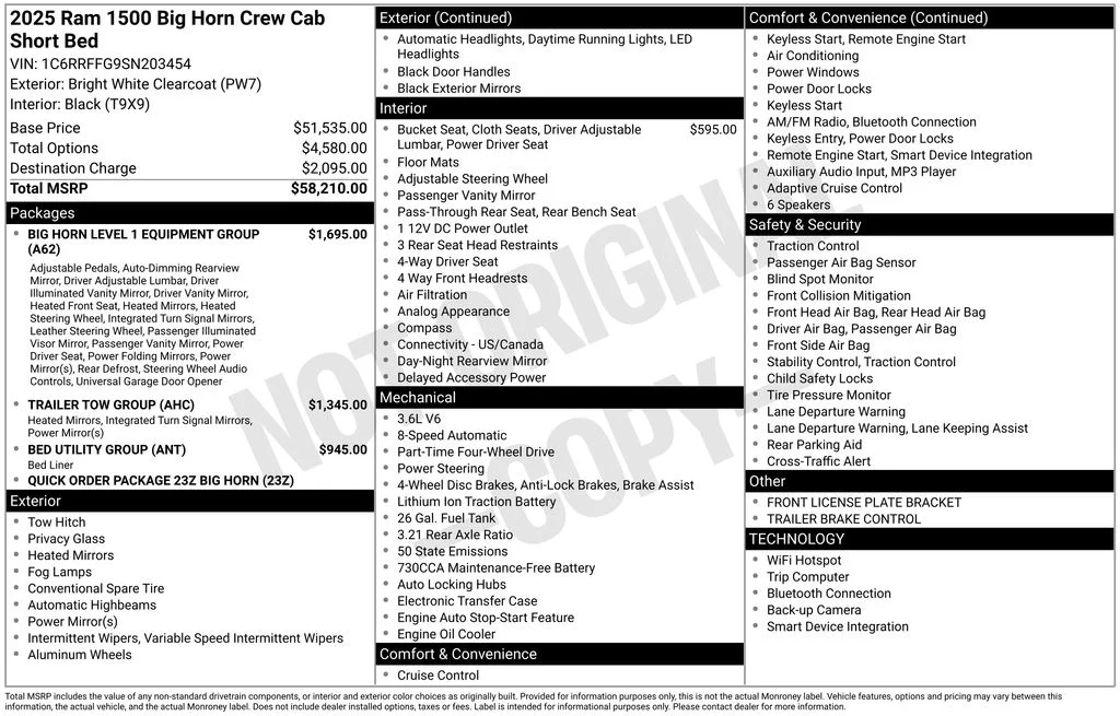 2025 RAM Ram 1500 Pickup Big Horn/Lone Star - Photo 6