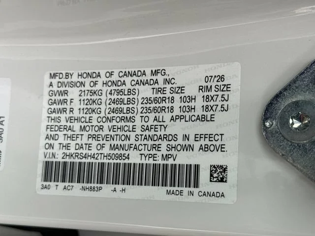 New 2026 Platinum White Pearl Honda EX image 17