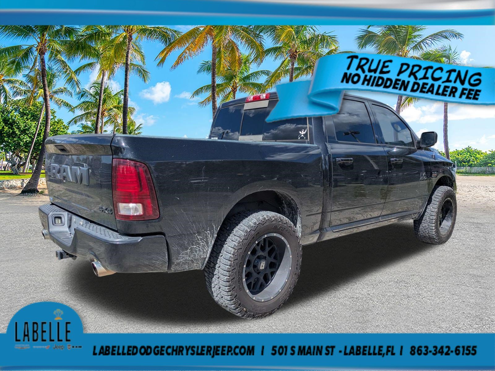 Used 2018 Brilliant Black Crystal Pearlcoat Ram Night image 4