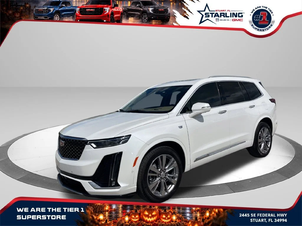Used 2023 CRYSTAL WHITE TRICOAT Cadillac AWD Premium Luxury image 1