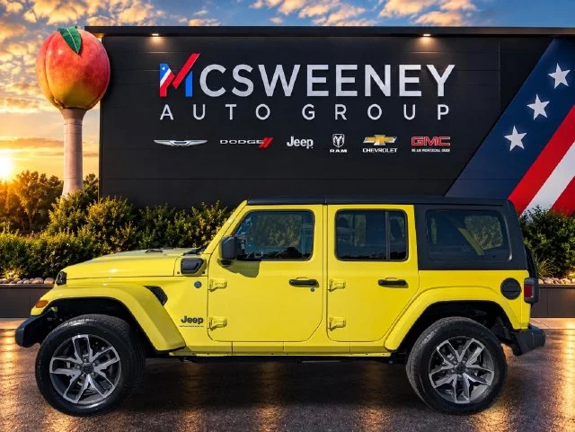 Used 2024 Yellow Jeep Sport S 4xe image 2