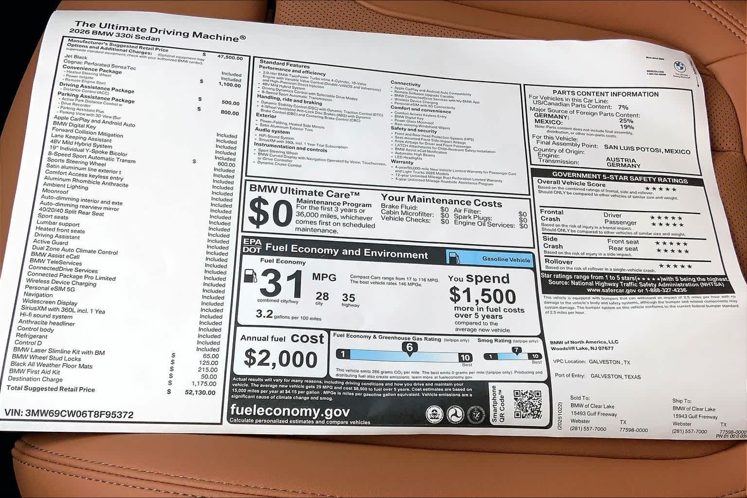 Used 2026 Jet Black BMW 330i NA image 19