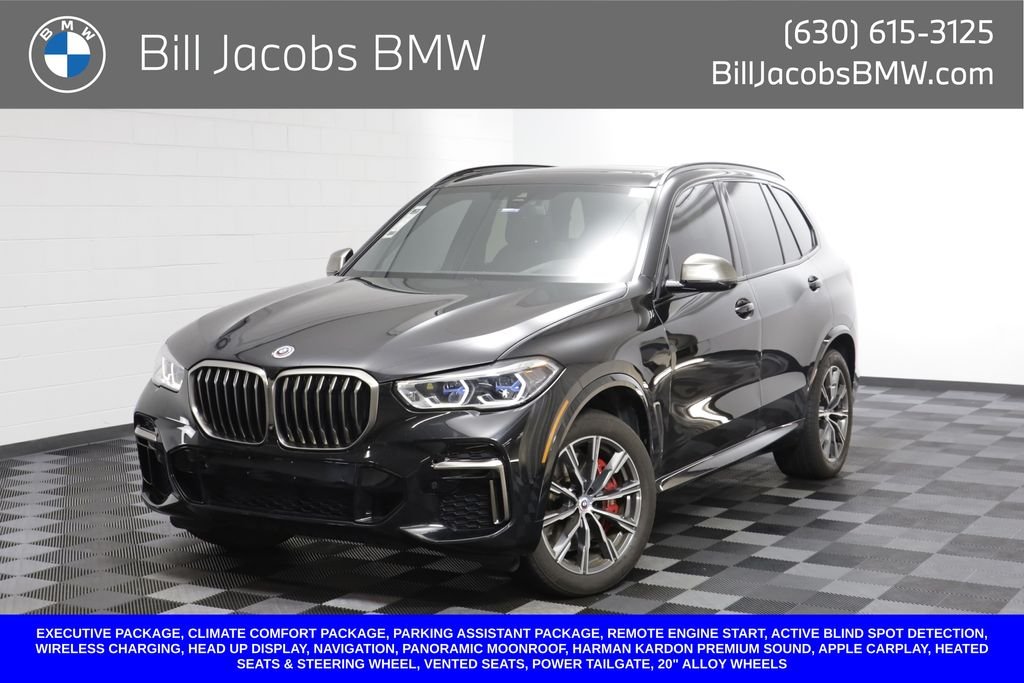 Used 2023 Black Sapphire Metallic BMW M50i image 1