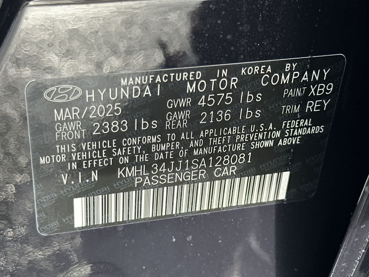 New 2025 Carbon Blue Hyundai SEL image 29