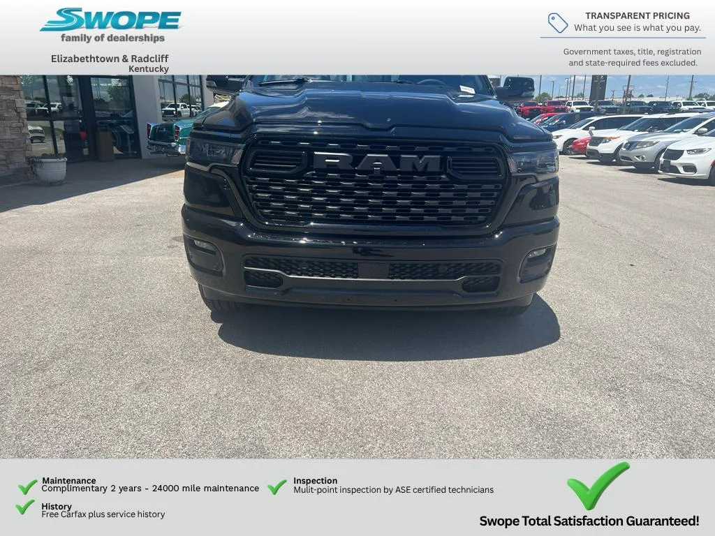 New 2026 Diamond Black Crystal Pearl-Coat Exterior Paint RAM Big Horn image 2