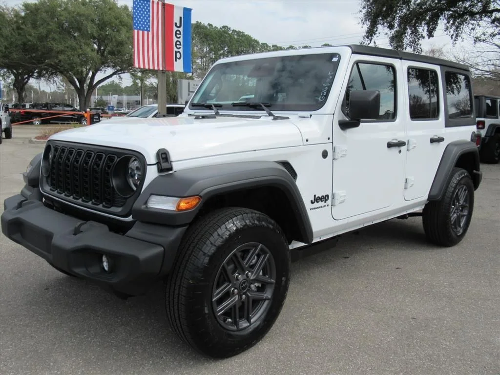 New 2026 Bright White Clear-Coat Exterior Paint Jeep Sport S image 3