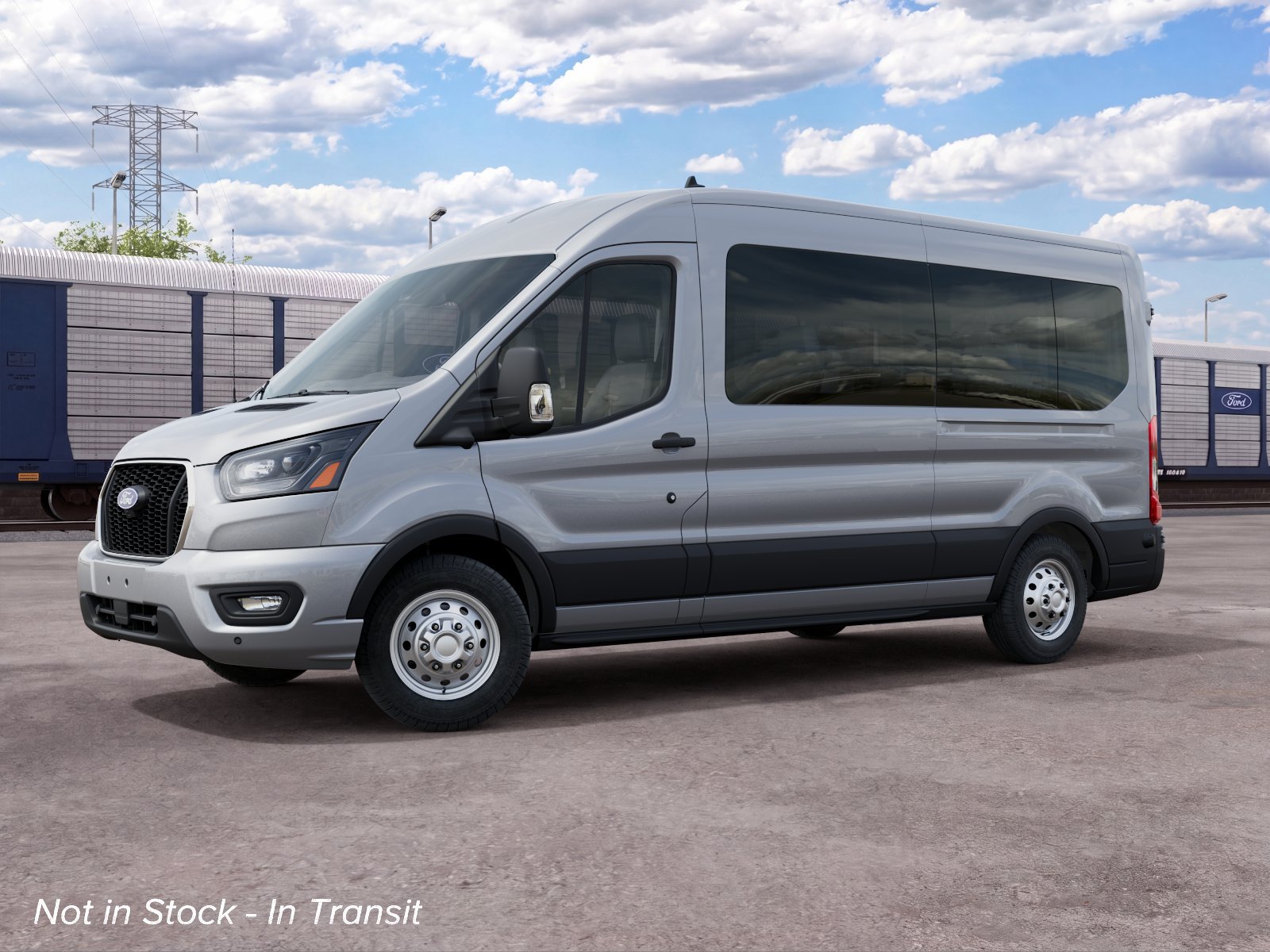 New 2027 Silver Metallic Ford Passenger Van XLT image 1