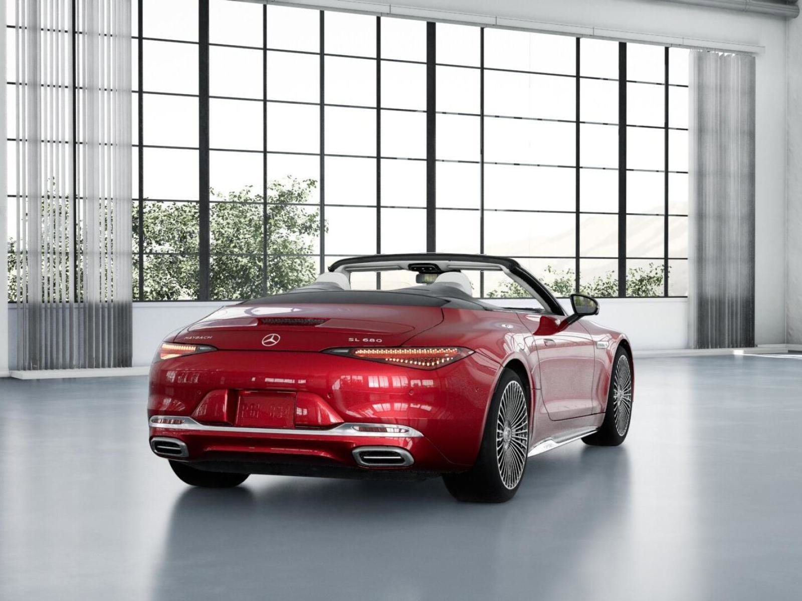 New 2026 MANUFAKTUR garnet red metallic (Red Ambiance) Mercedes-Benz Maybach SL 680 Monogram Series image 23