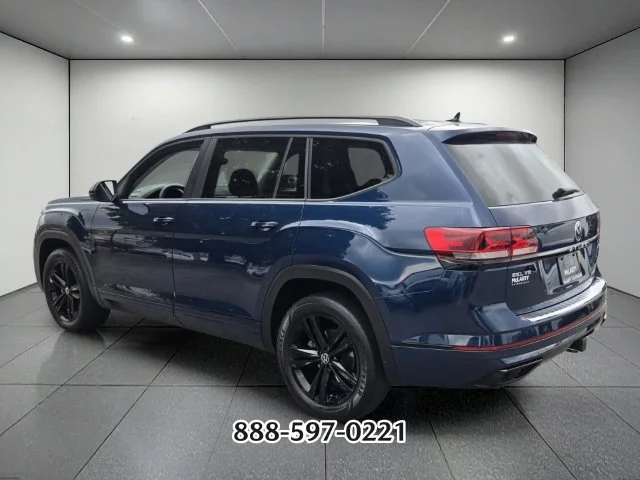 Certified Used 2023 Blue Metallic Volkswagen 3.6L V6 SEL R-LINE image 3