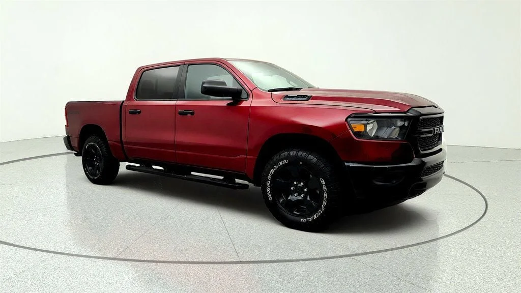 Used 2024 Delmonico Red Pearlcoat Ram Tradesman 4x4 Crew Cab 5