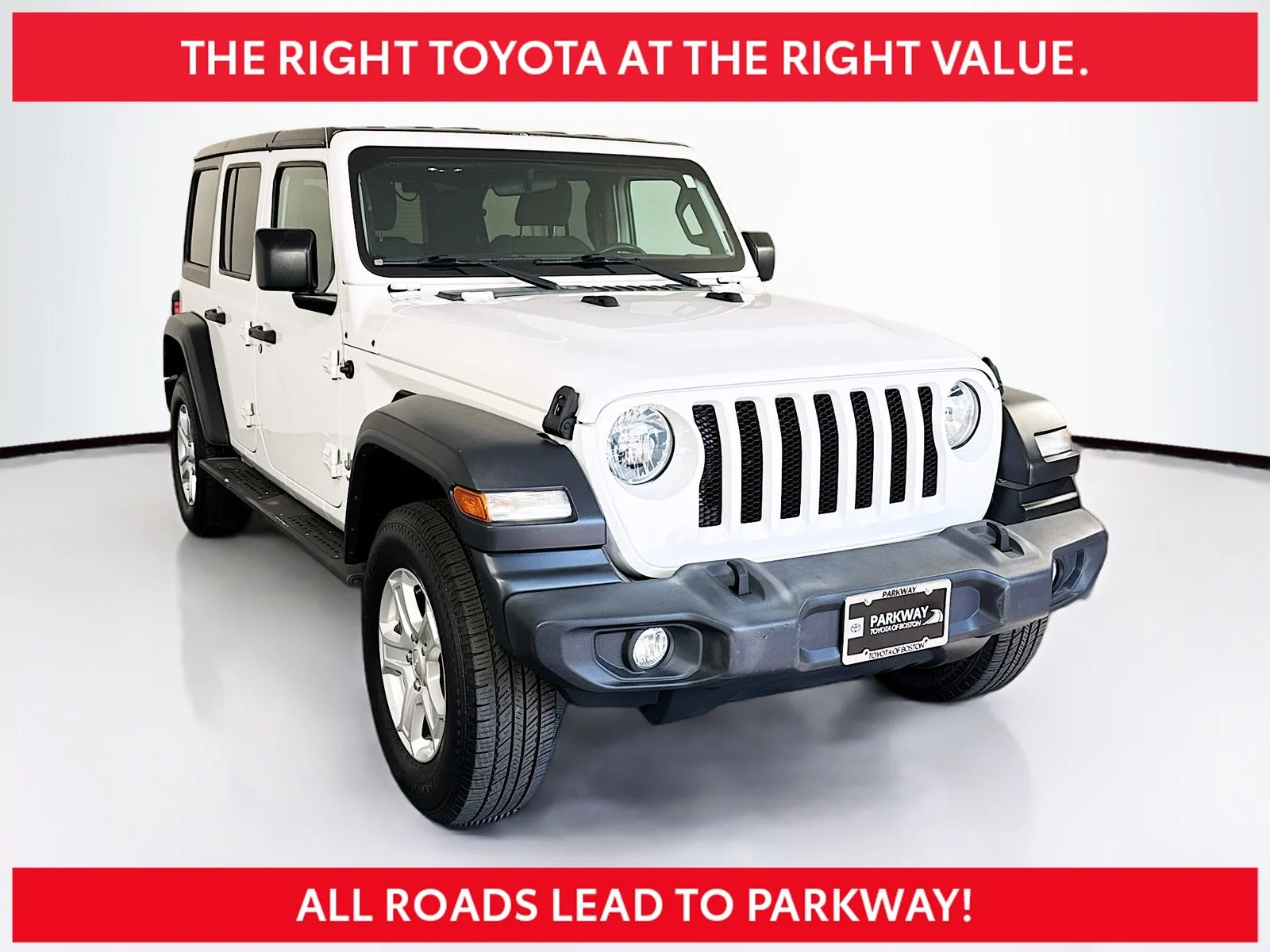 Used 2019 White Jeep Unlimited Sport S image 1