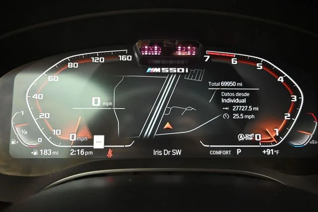 Used 2021 Black BMW M550i xDrive image 17