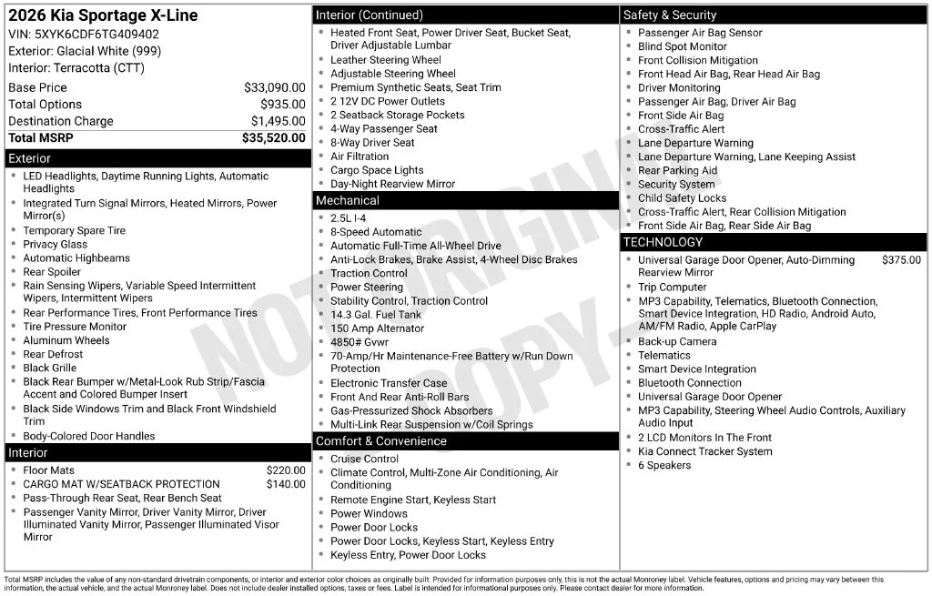 Used 2026 White Kia X-Line image 2