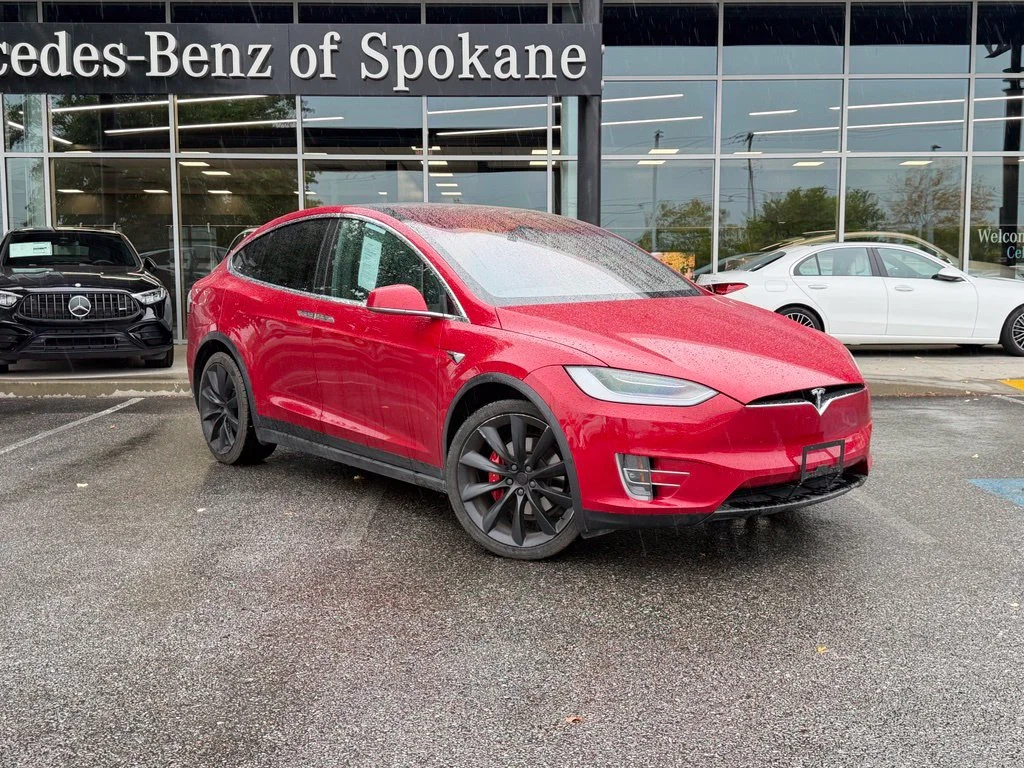Used 2020 Red Tesla Performance image 1