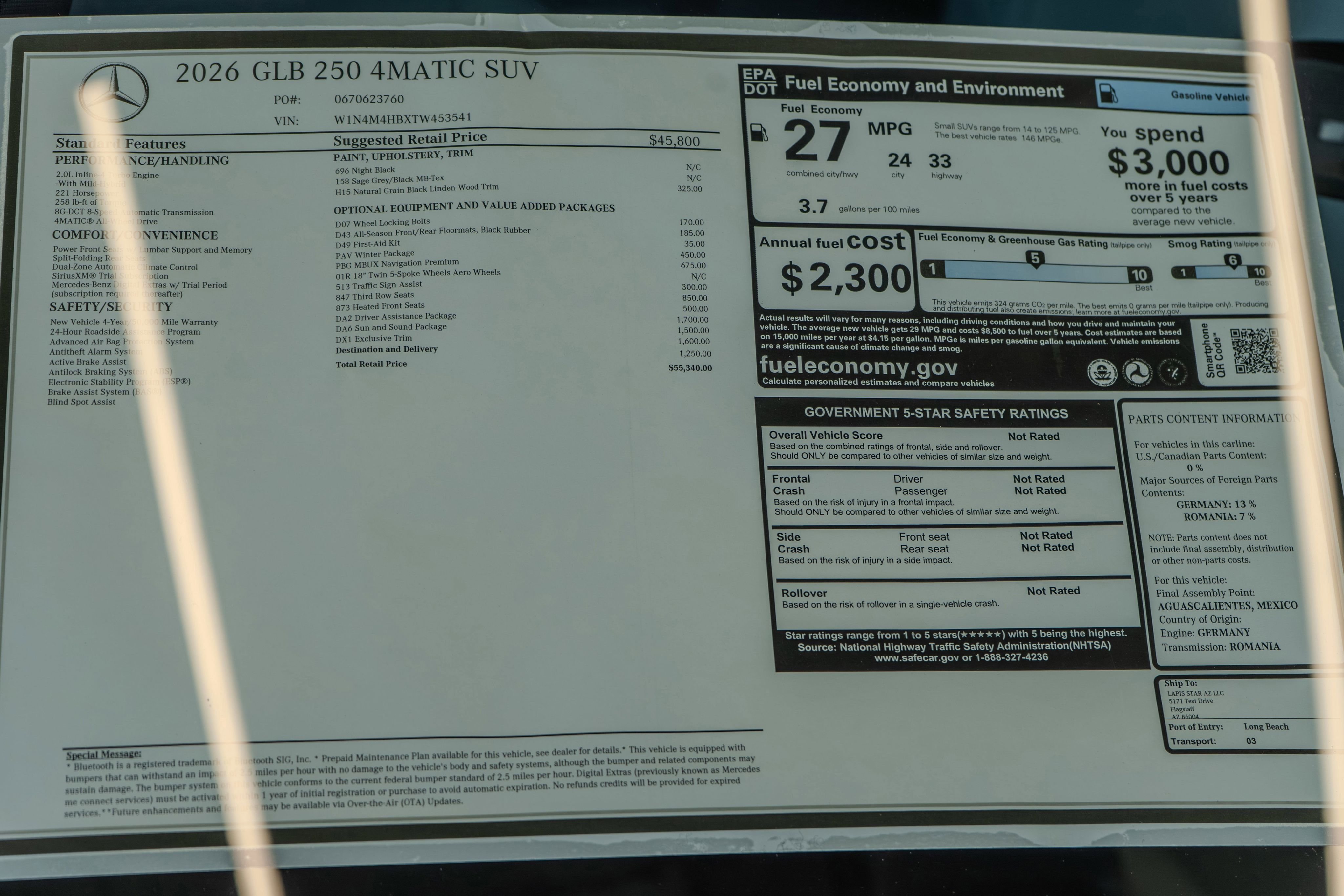 New 2026 Night Black Mercedes-Benz GLB 250 image 36