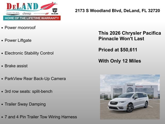 New 2026 Bright White Clear-Coat Exterior Paint Chrysler Pinnacle image 12