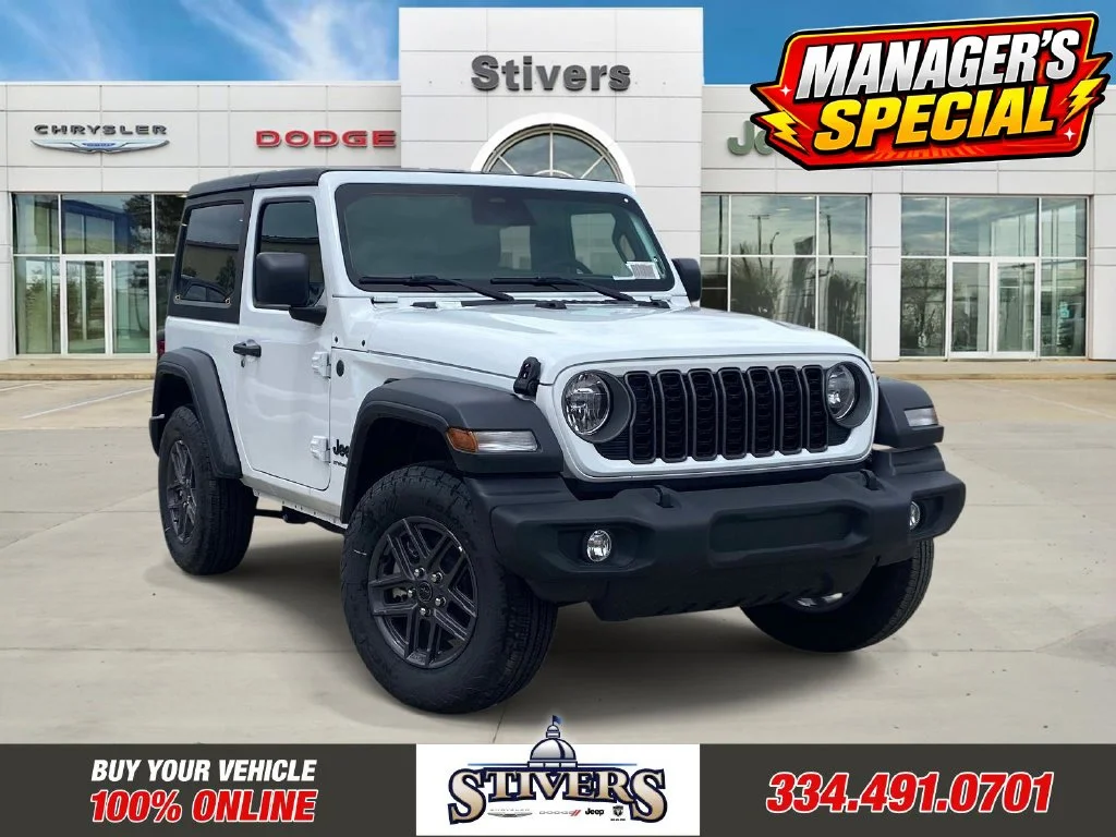 New 2026 Bright White Clear-Coat Exterior Paint Jeep Sport S image 1