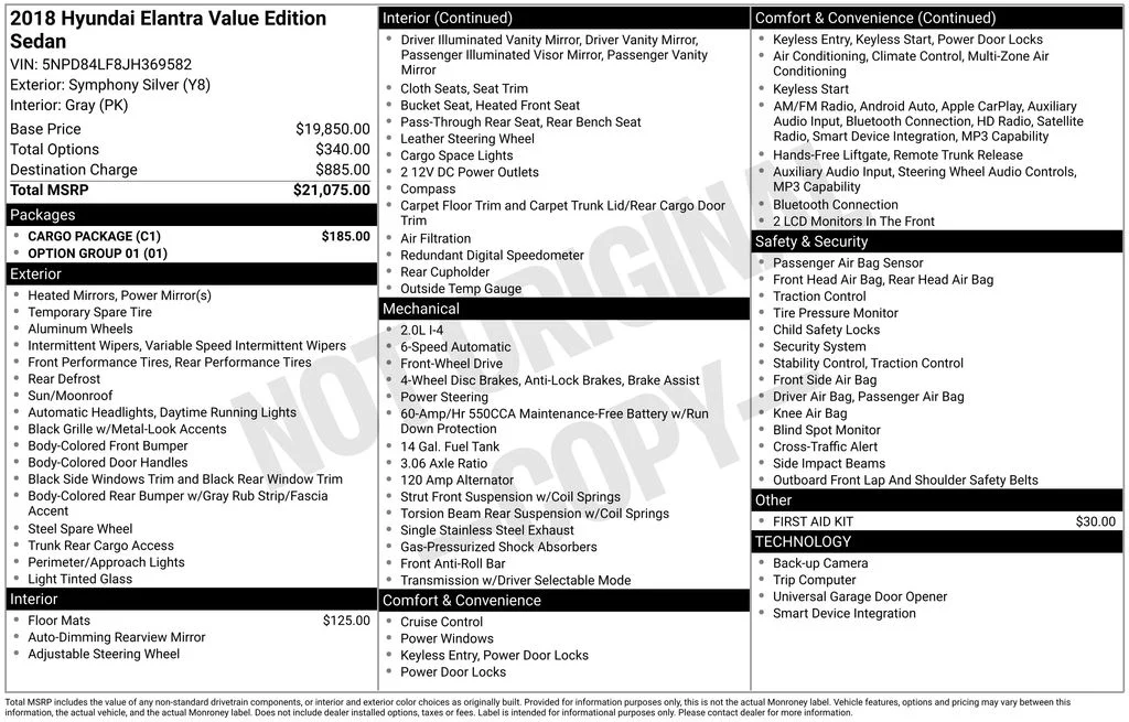 Used 2018 Symphony Silver Hyundai Value Edition image 39