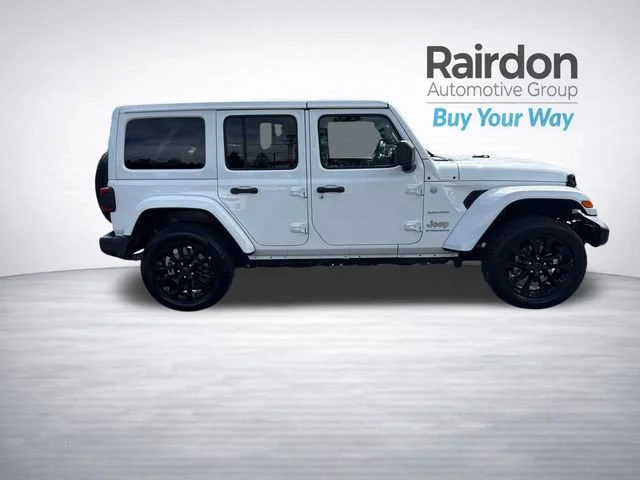 Used 2024 Bright White Clearcoat Jeep Sahara 4xe image 8