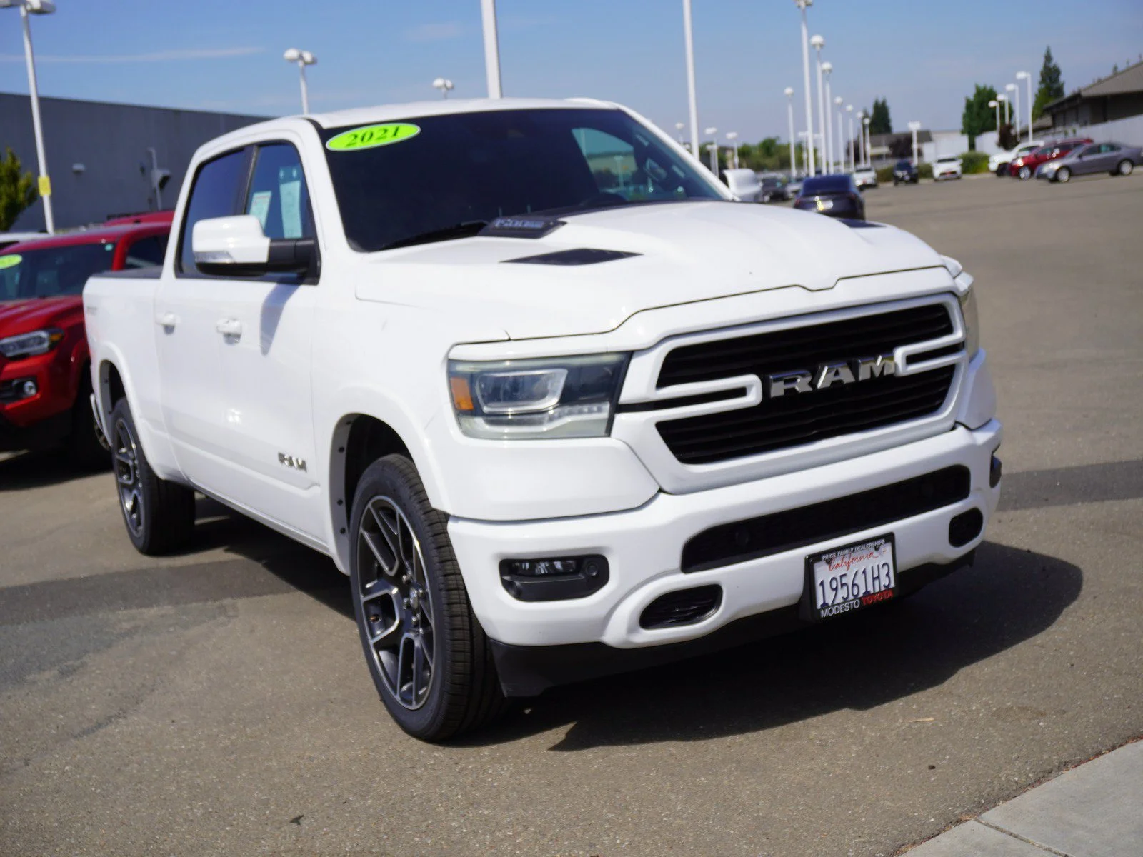 Used 2021 Bright White Clearcoat Ram Laramie image 1