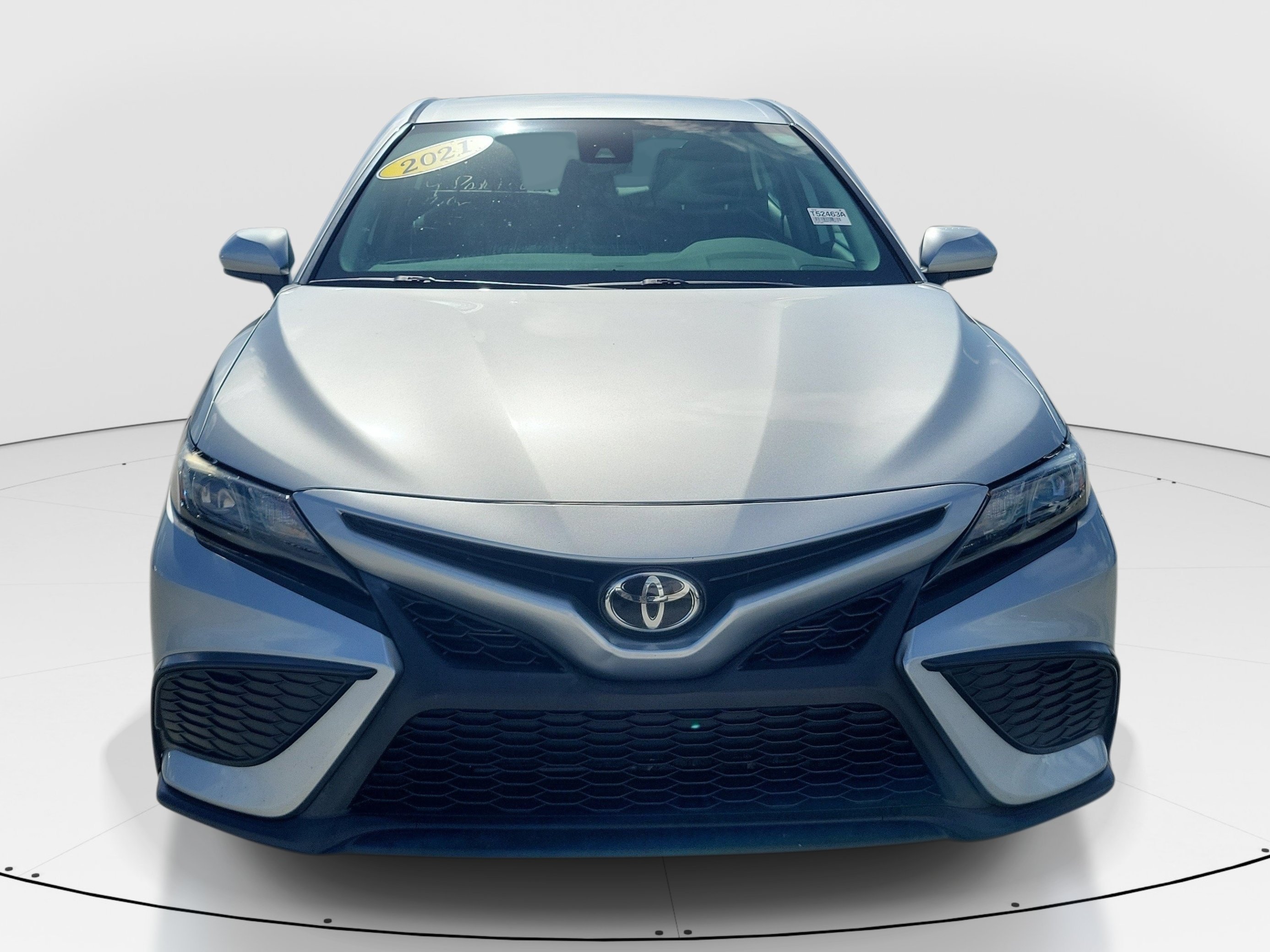 Used 2021 Celestial Silver Metallic Toyota SE image 2