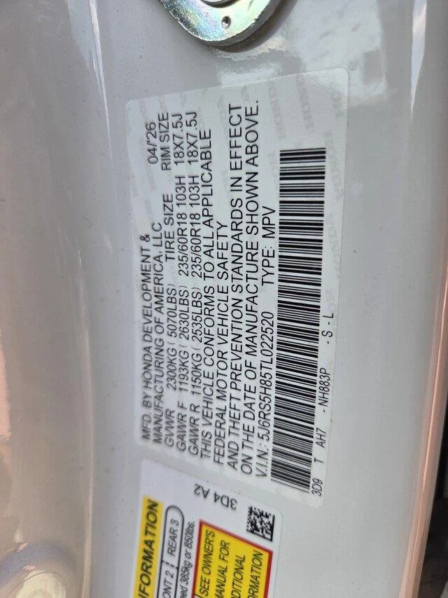 Certified Used 2026 Platinum White Pearl Honda Sport-L image 33
