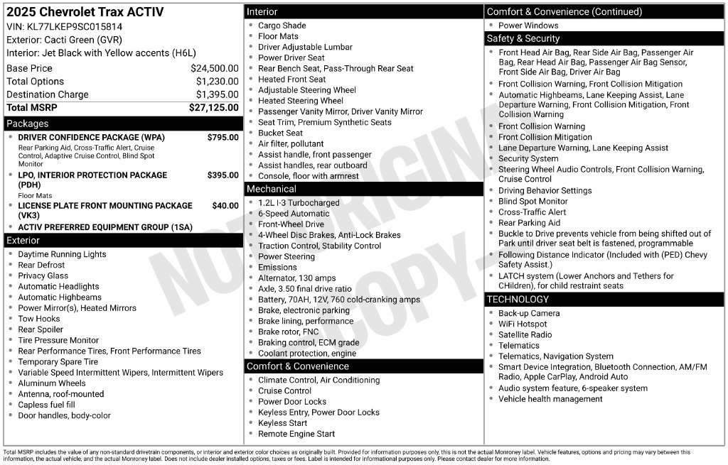 2025 Chevrolet Trax ACTIV