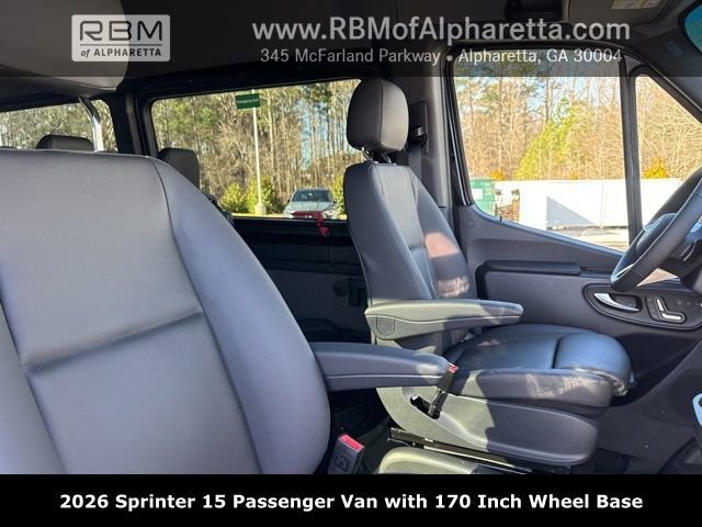 New 2026 Obsidian Black Metallic Mercedes-Benz 170 Wheel Base 15 Passenger image 24