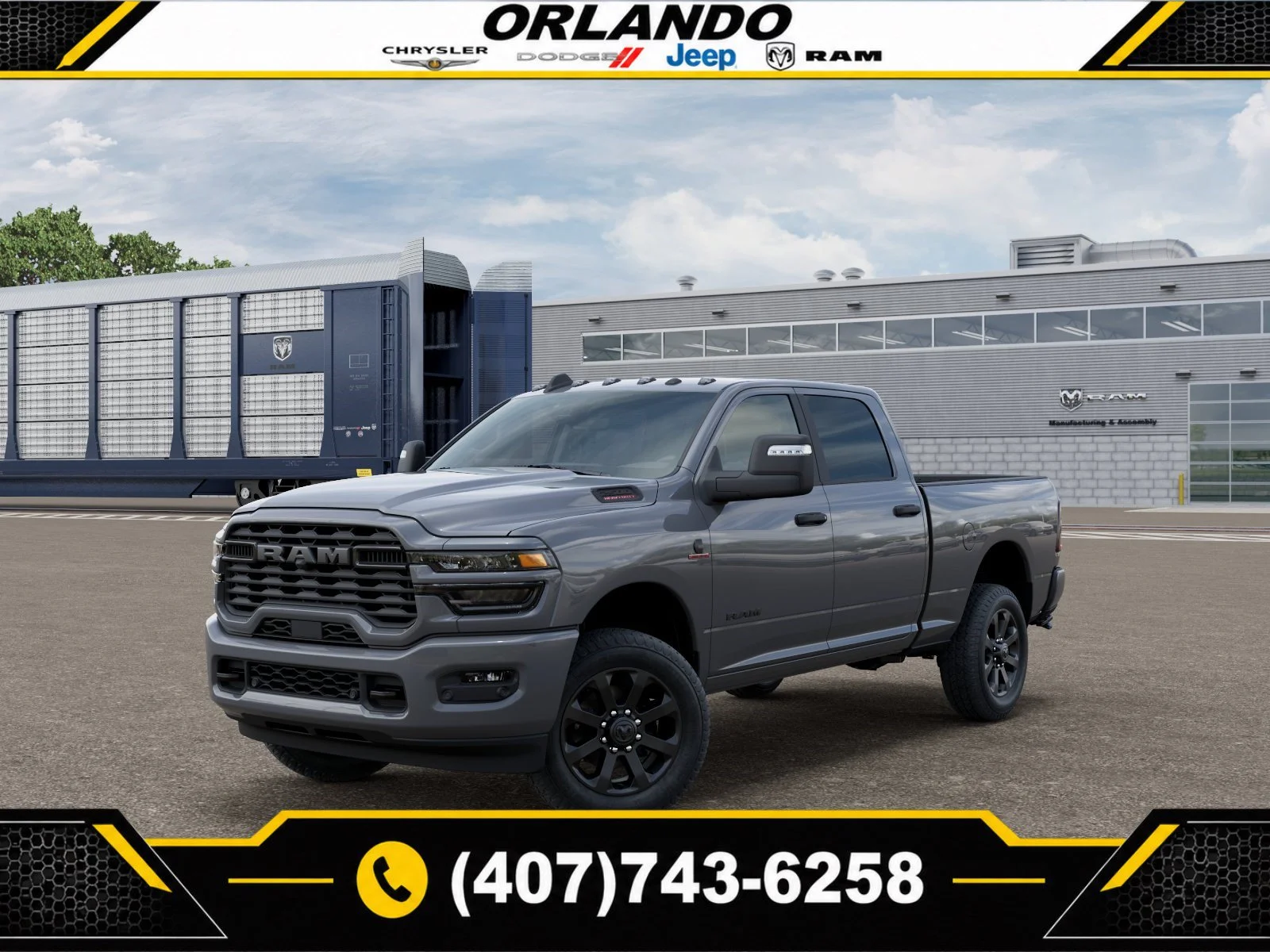 New 2026 Ceramic Gray Clearcoat Ram Big Horn image 1