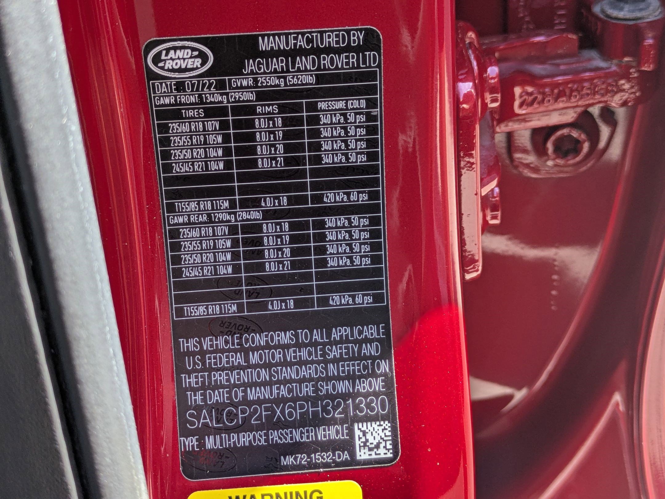 Certified Used 2023 Red Metallic Land Rover SE image 31