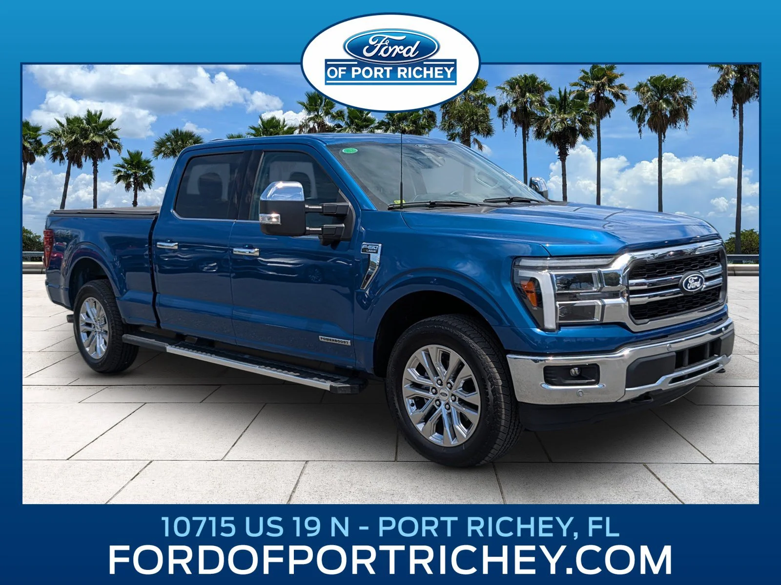 Used 2025 Atlas Blue Metallic Ford LARIAT image 1