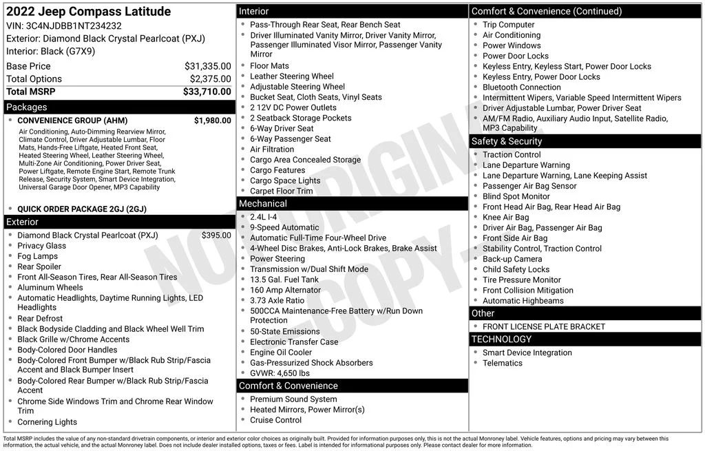 Used 2022 Black Jeep Latitude image 17