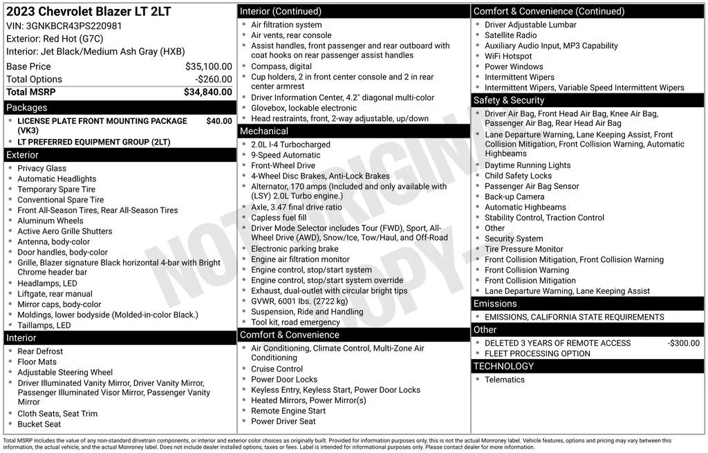 Used 2023 Red Chevrolet LT image 17