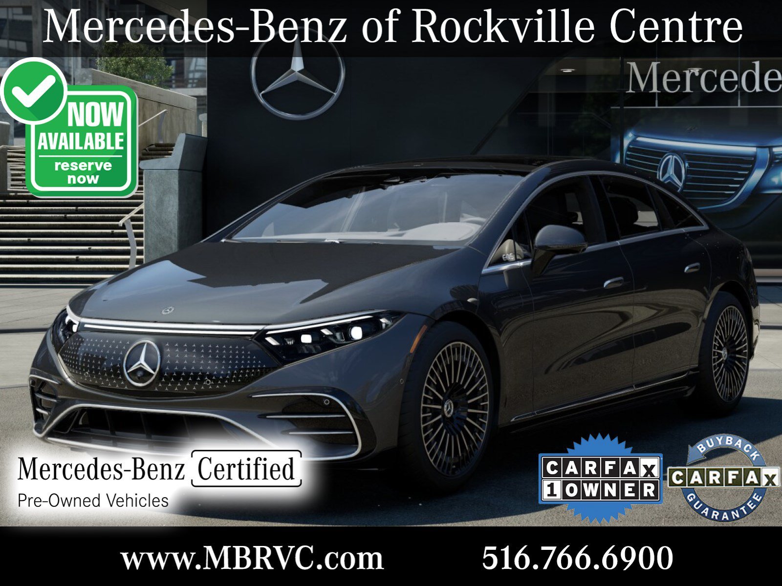 Certified Used 2024 Gray Mercedes-Benz EQS 580 image 1